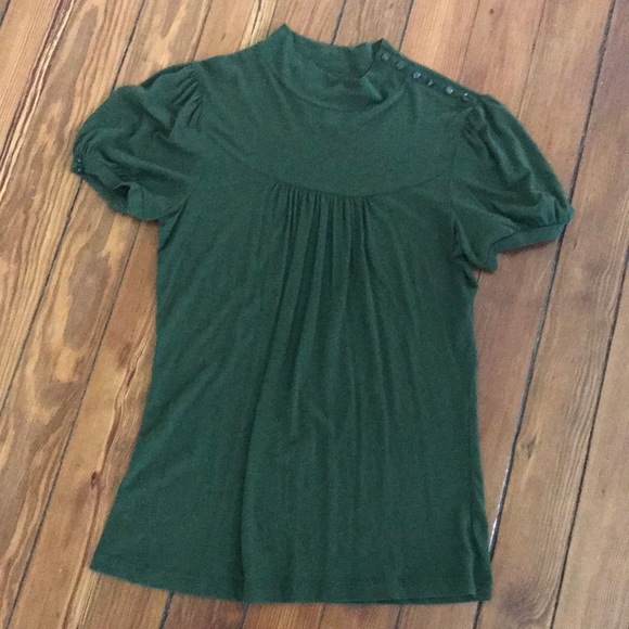 Anthropologie Olive Green top Small - Picture 1 of 5